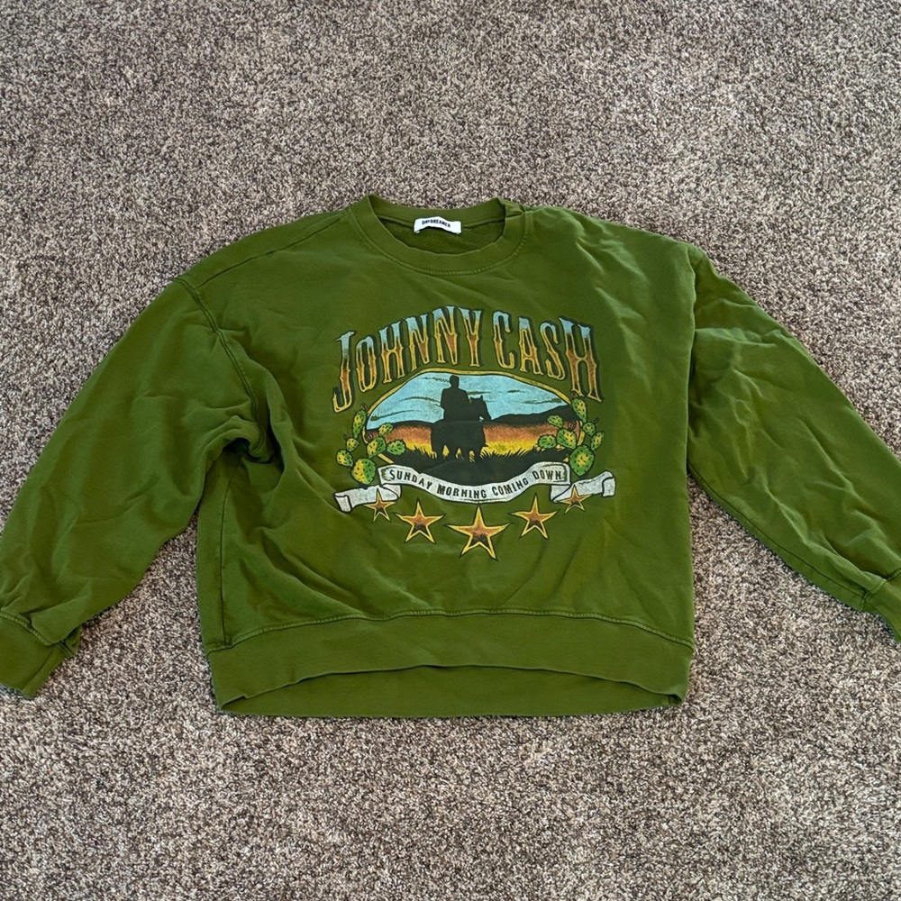 Daydreamer Olive Crewneck Sweater
